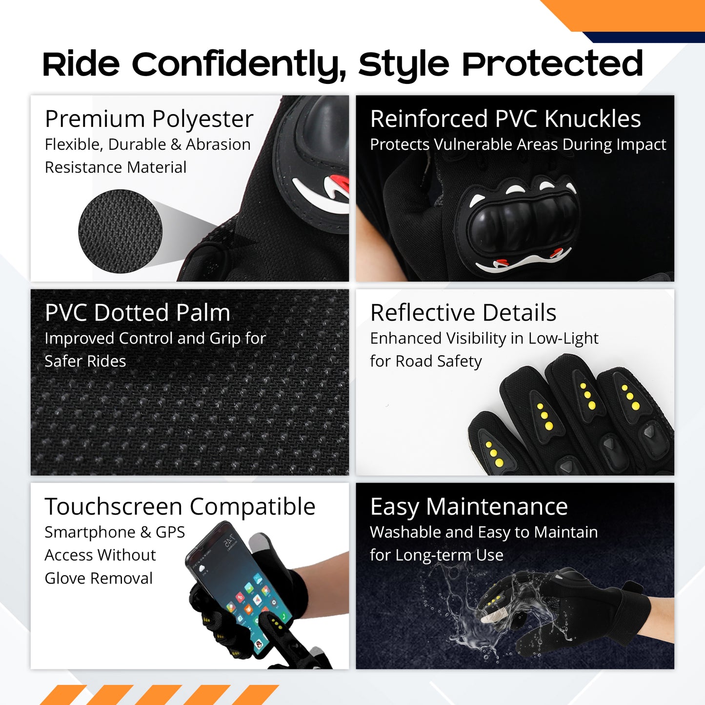 CARBINIC gloves with strong knuckle protection - enhance your grip