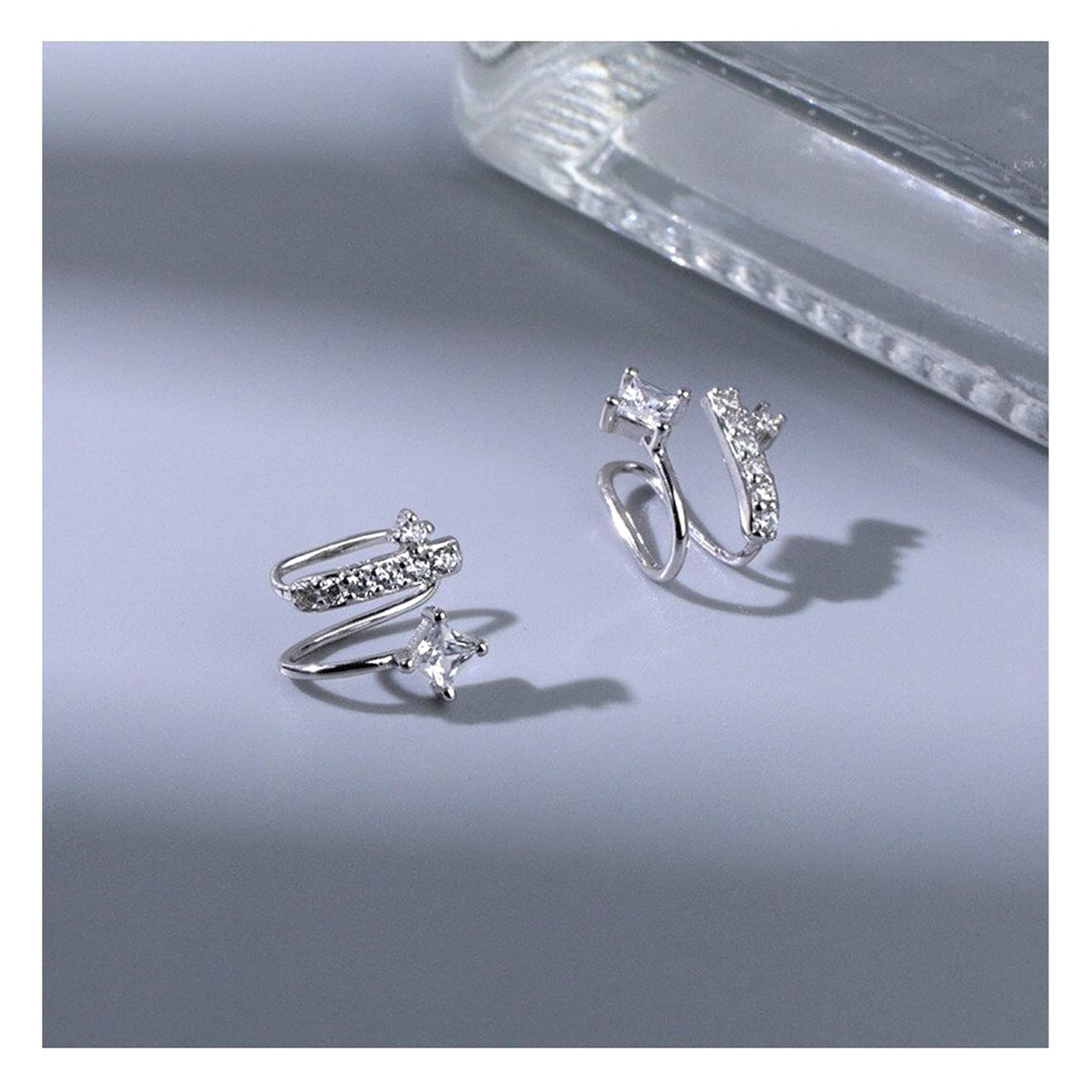 Yellow Chimes silver crystal stud earrings - Birthday gift for women
