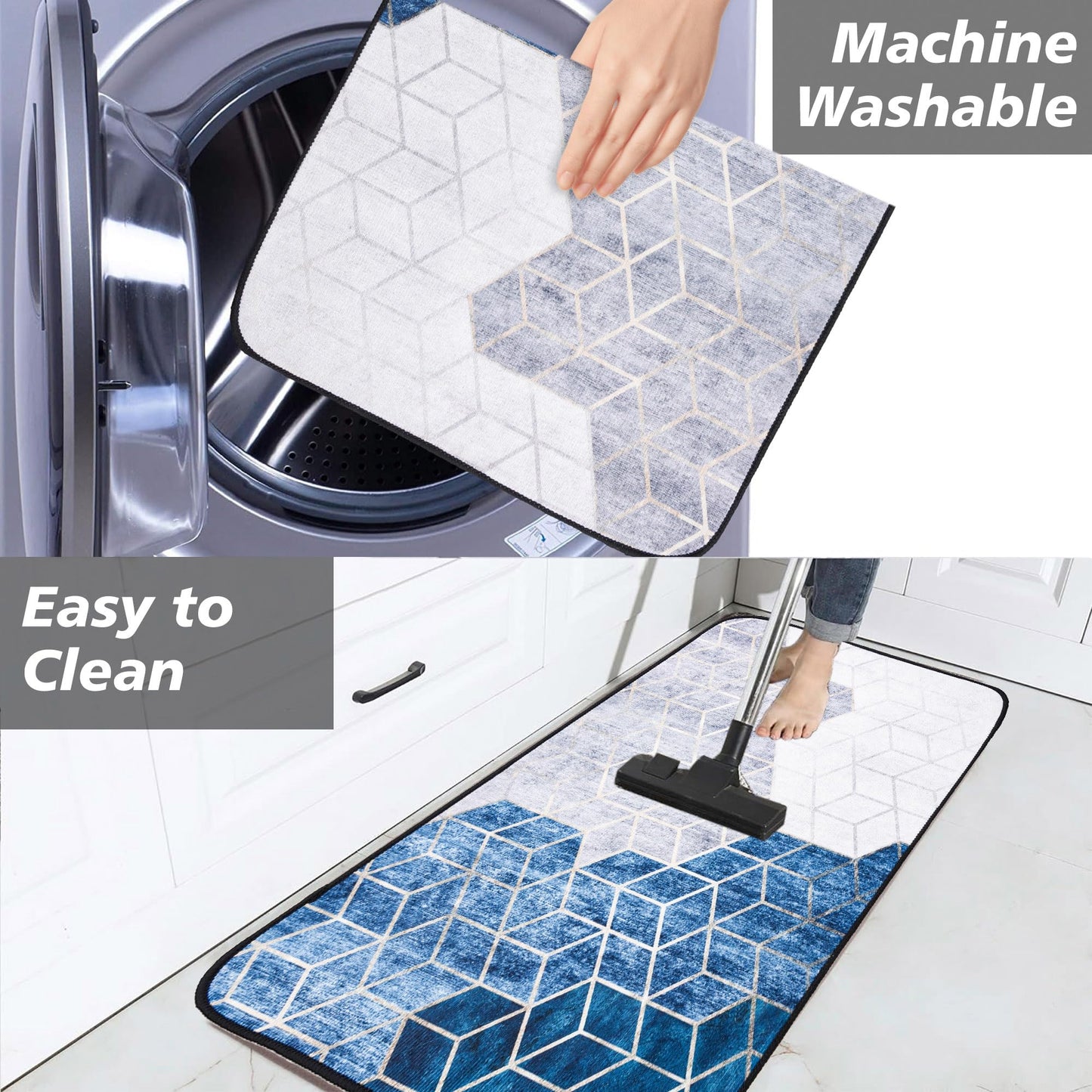 Kuber Industries Kitchen Mat - Safe and slip-resistant kitchen runner