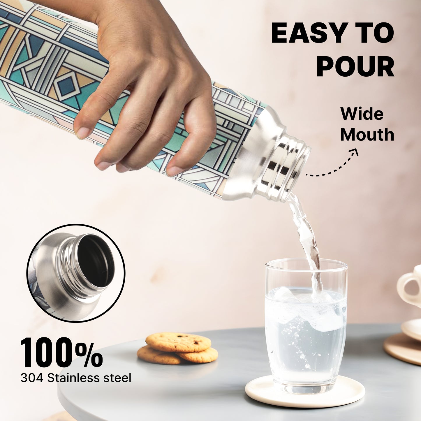 The Better Home stainless steel water bottle - travel companion