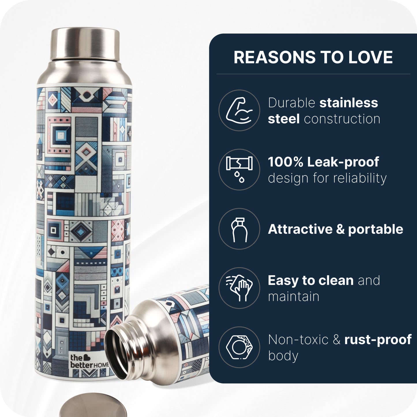 The Better Home stainless steel water bottle - rust-free quality