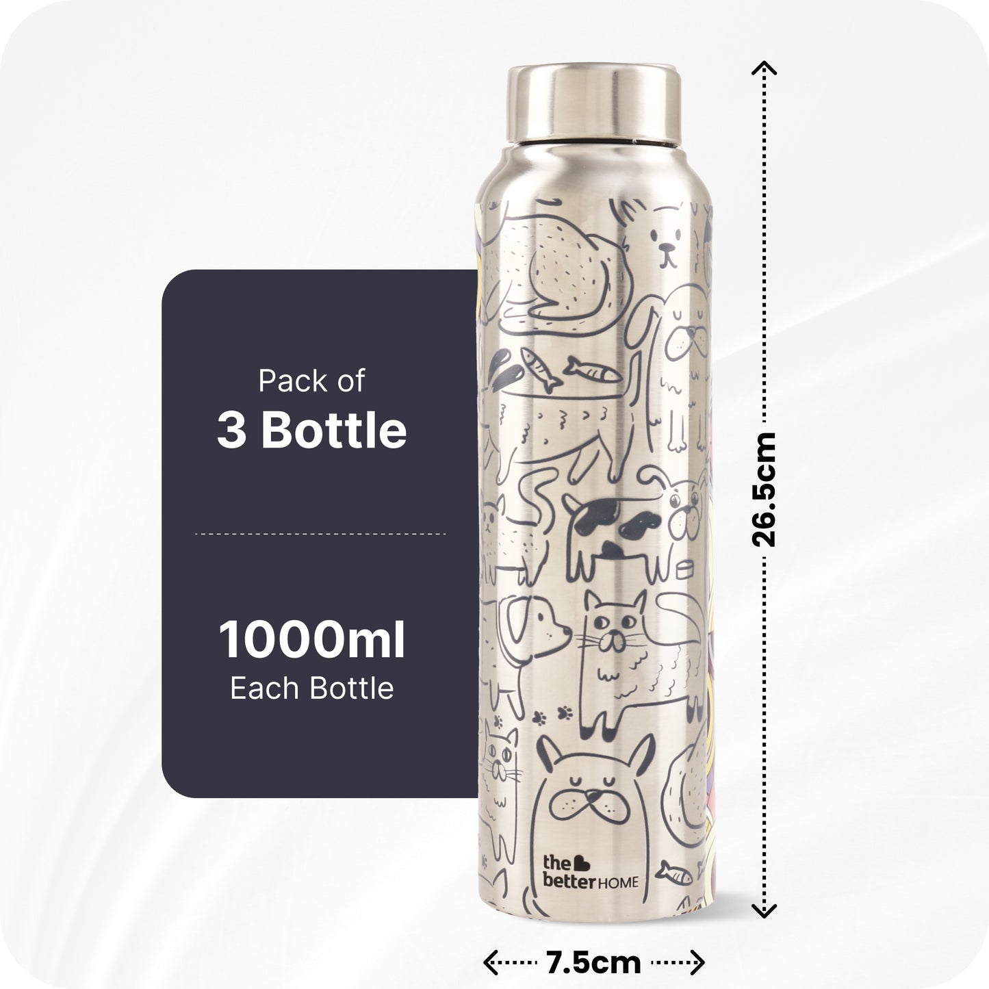 The Better Home stainless steel water bottle - office hydration