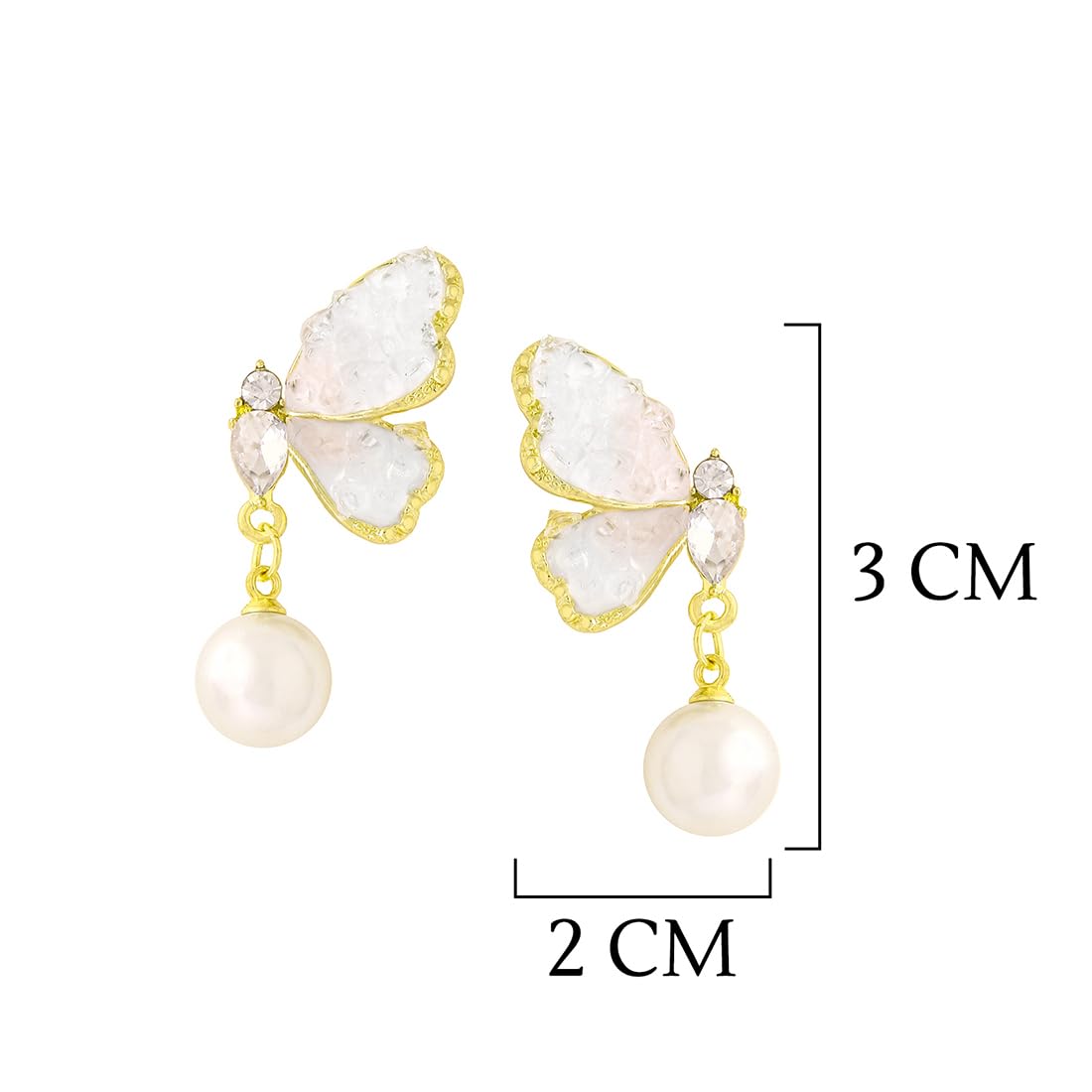 Yellow Chimes Pearl Drop Earrings - Perfect for Gifting