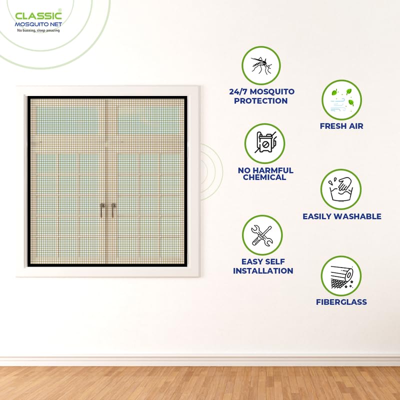 Classic Mosquito Net for Windows - Easy installation for safety
