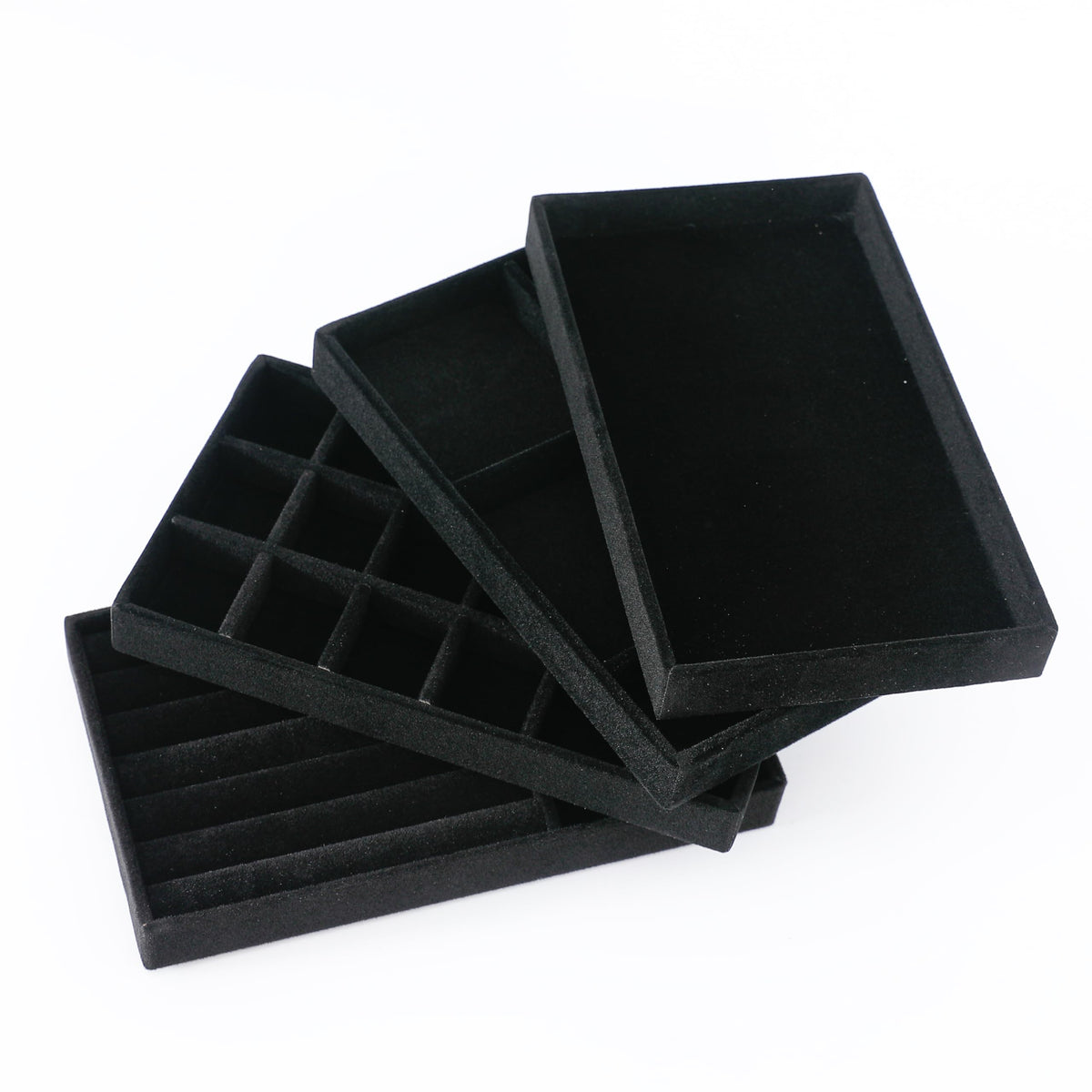 Kuber Industries Velvet Jewelry Trays - Versatile storage for earrings