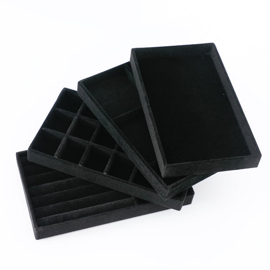 Kuber Industries Velvet Jewelry Trays - Versatile storage for earrings