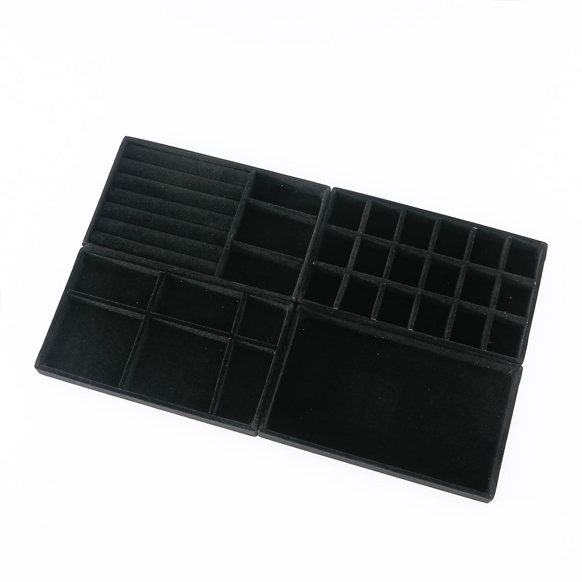 Kuber Industries Velvet Jewelry Trays - Jewelry organizer for dressing table
