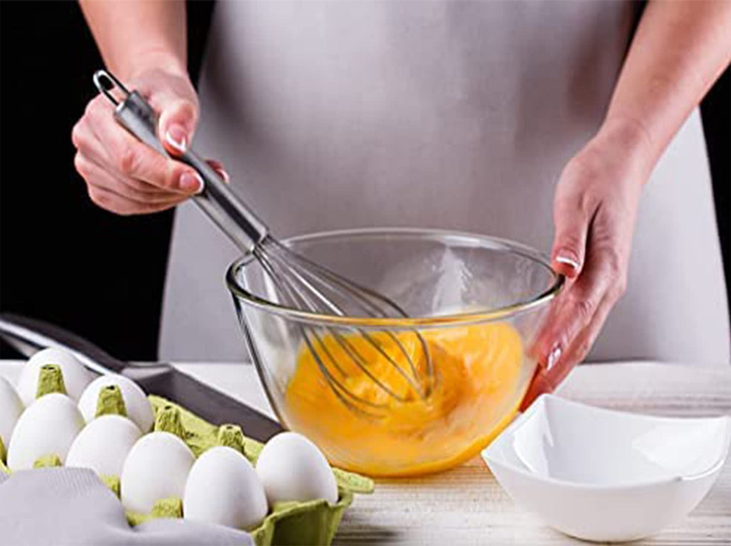 Kuber Industries stainless steel whisk - for cooking pancakes