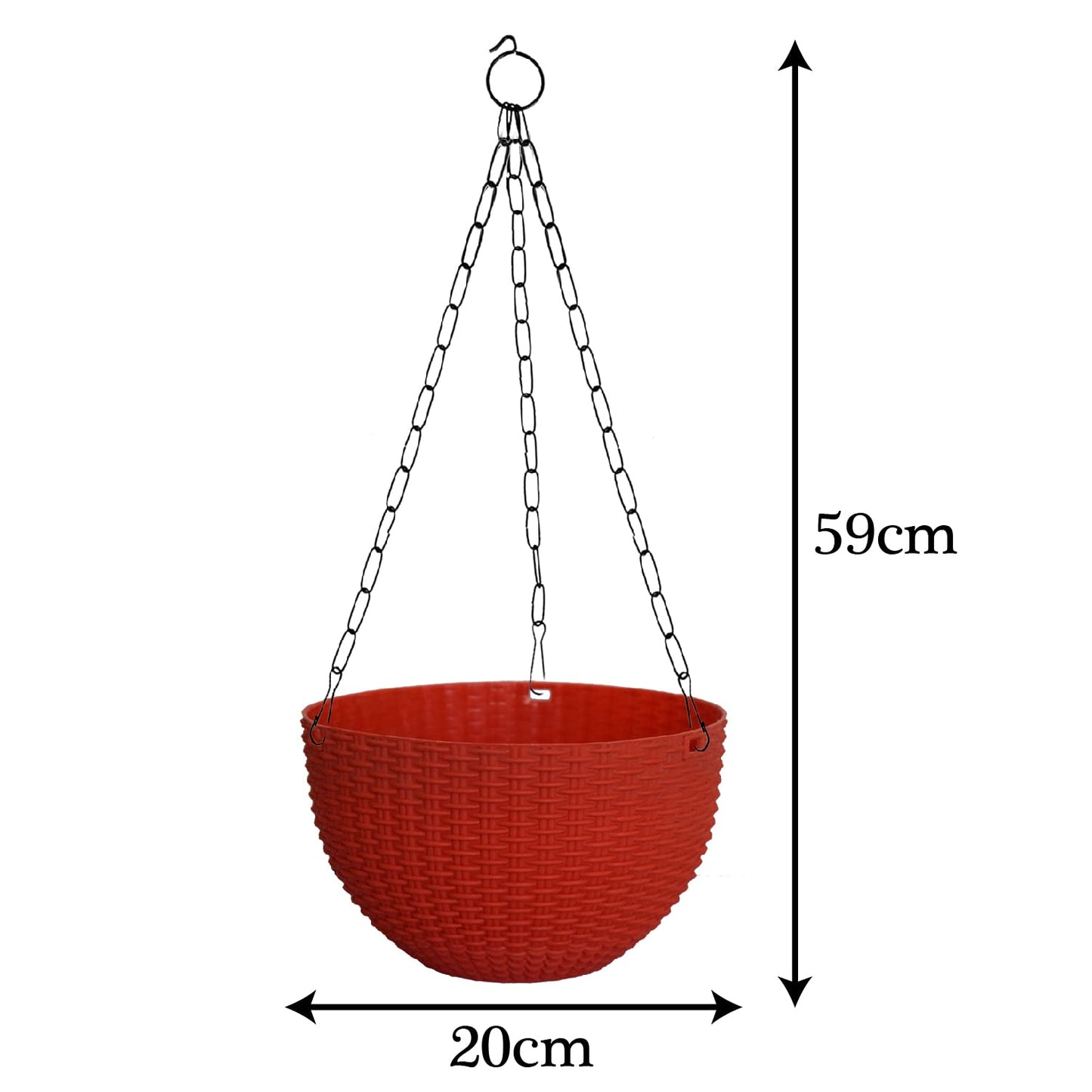 Kuber Plastic Hanging Flower Pot - balcony charm