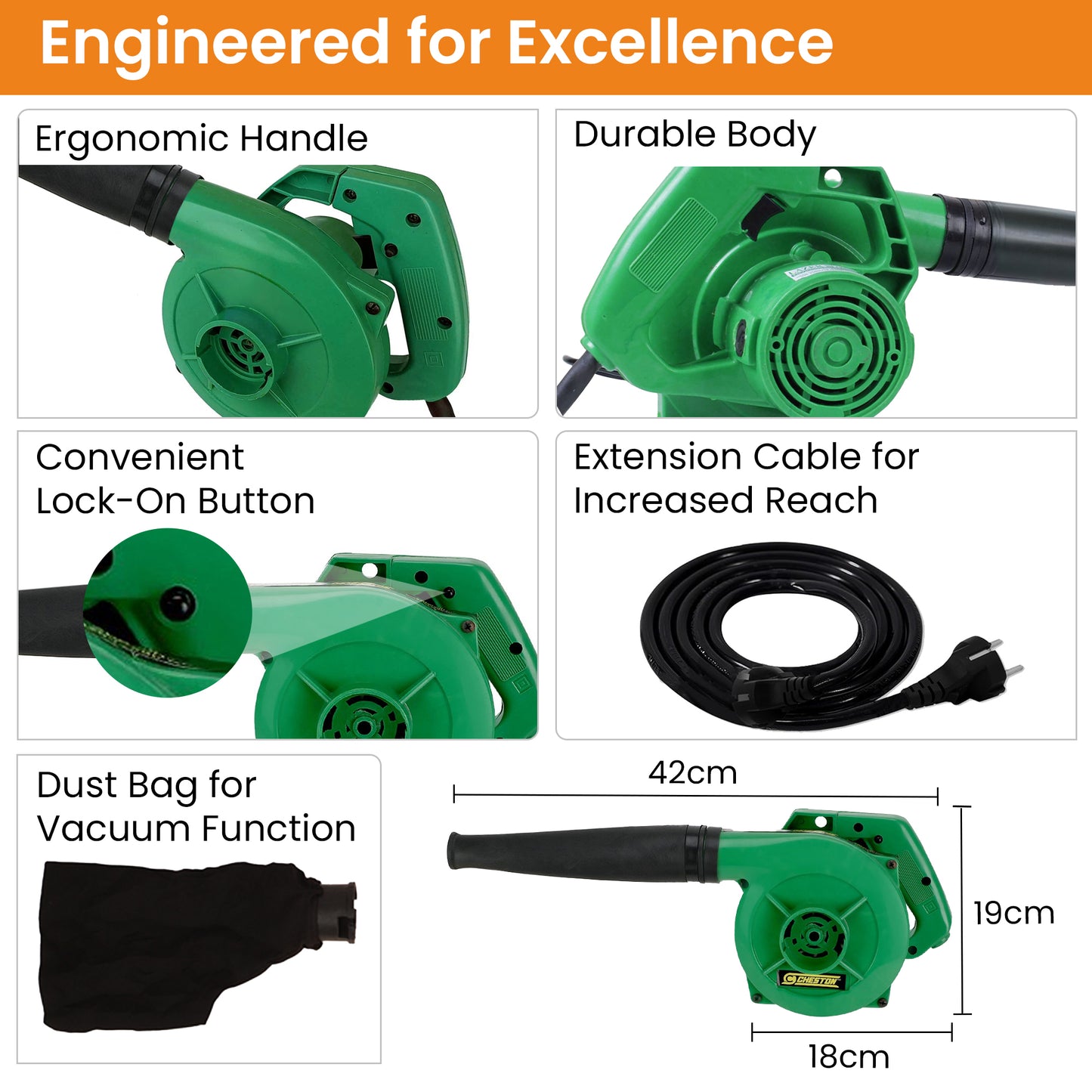 Cheston Leaf Blower - dusting furniture