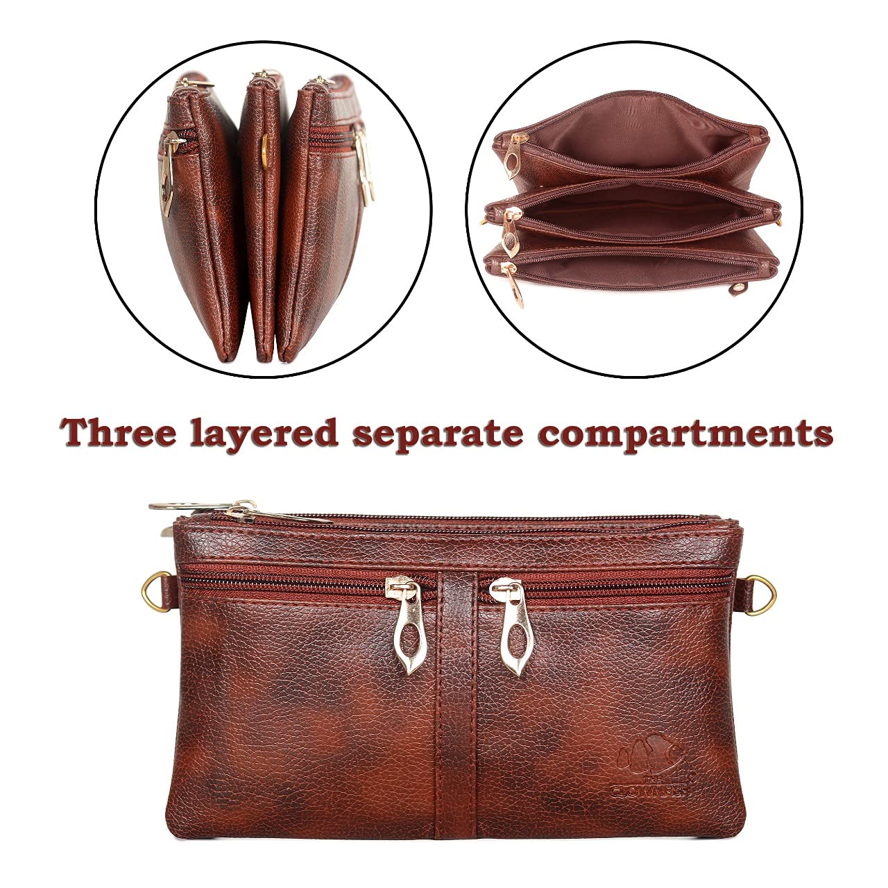 Clownfish Tiffany Wallet - Elegant Tan Sling Bag