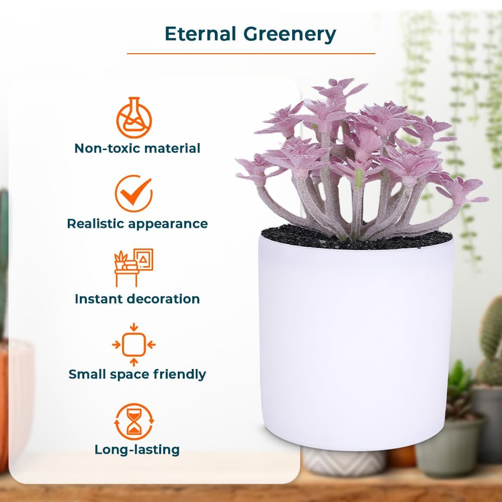 Buy Artificial Potted Plant Lifelike Faux Greenery Indoor Decor