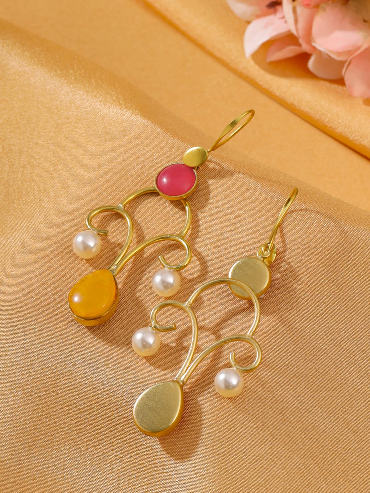 Yellow Chimes Dangler Earrings - Elegant for Festivals
