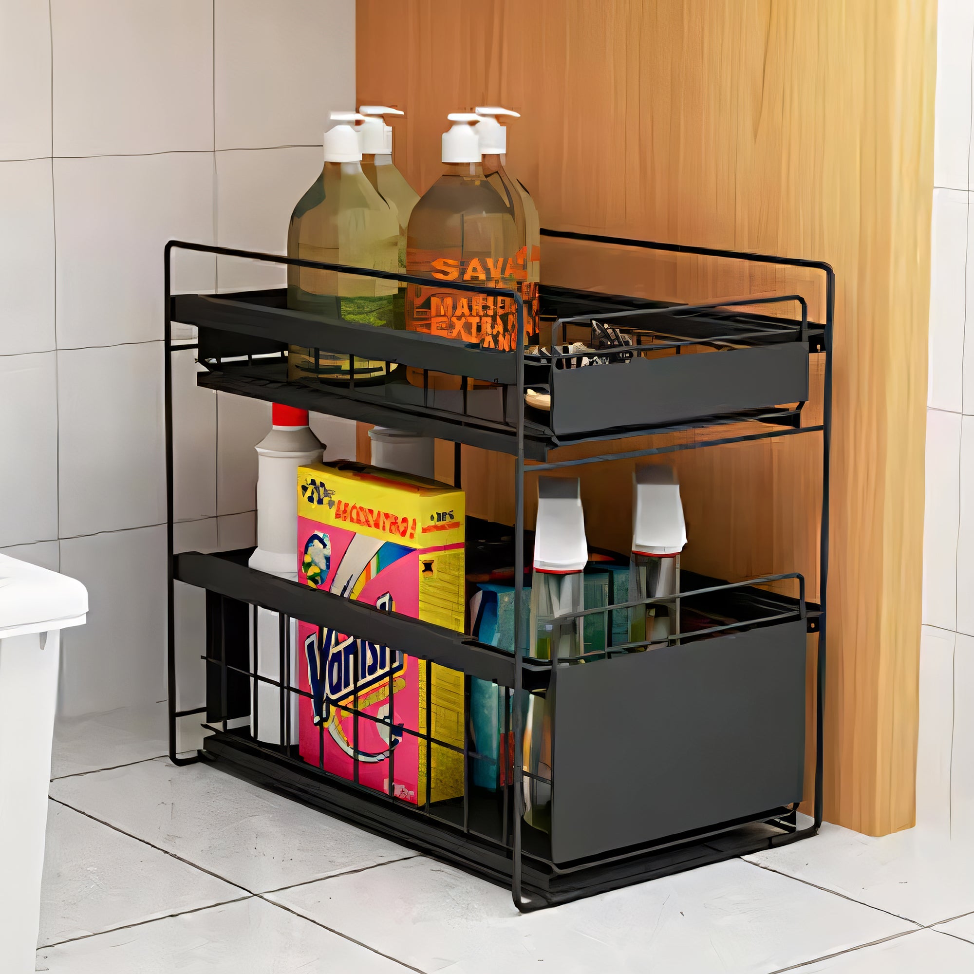 Buy UMAI Kitchen Rack - 2-Tier with Sliding Drawer & Wheels – The ...