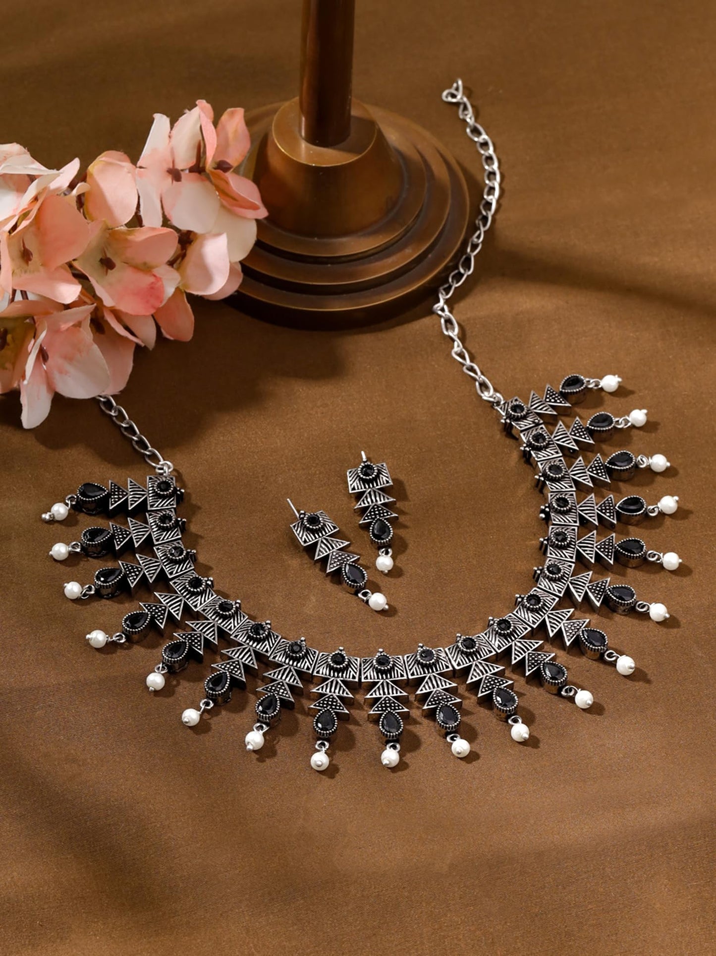 Yellow Chimes traditional jewellery set - Gift for anniversary