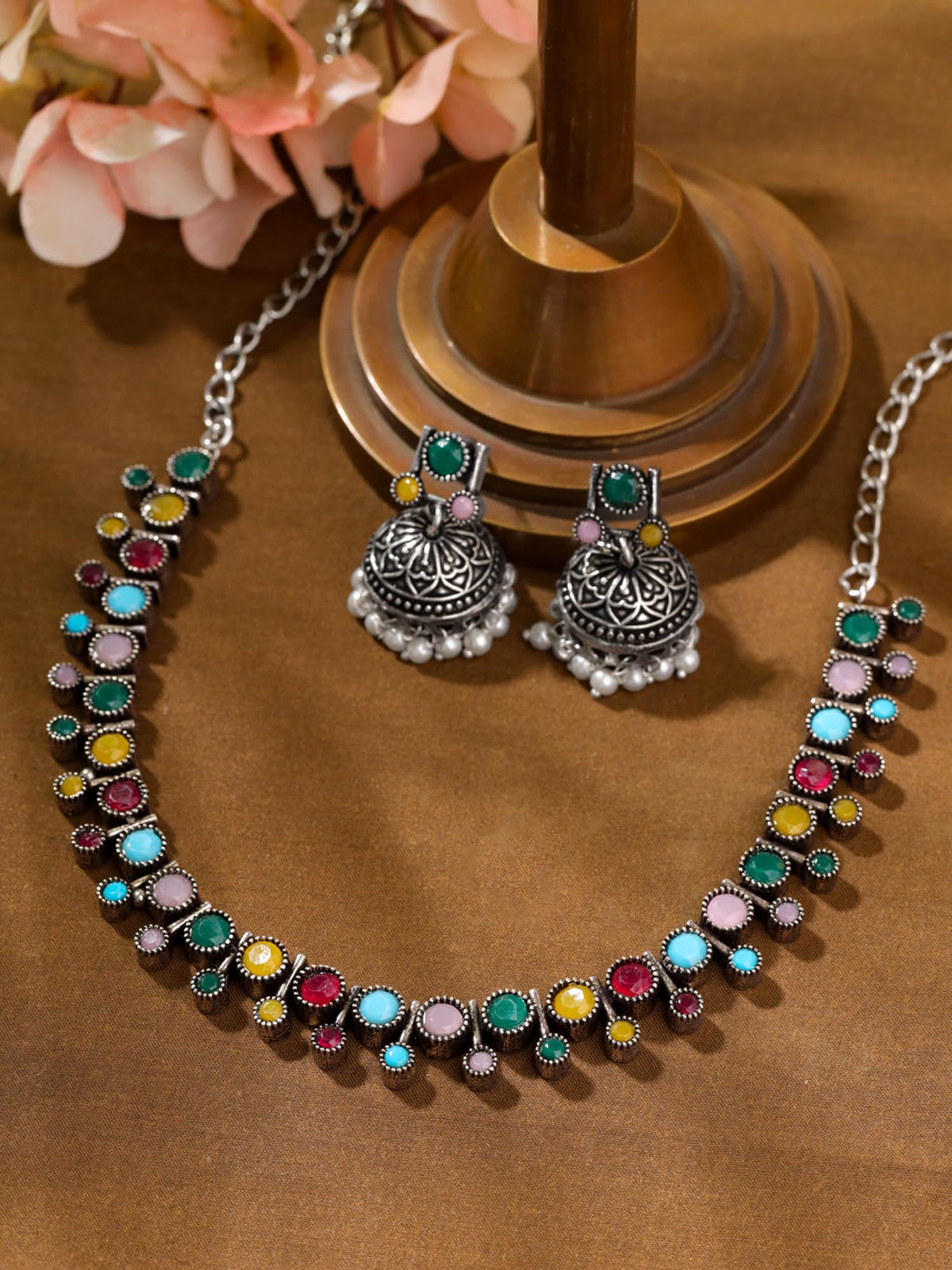 Yellow Chimes Jhumka Earrings - Stylish traditional wear