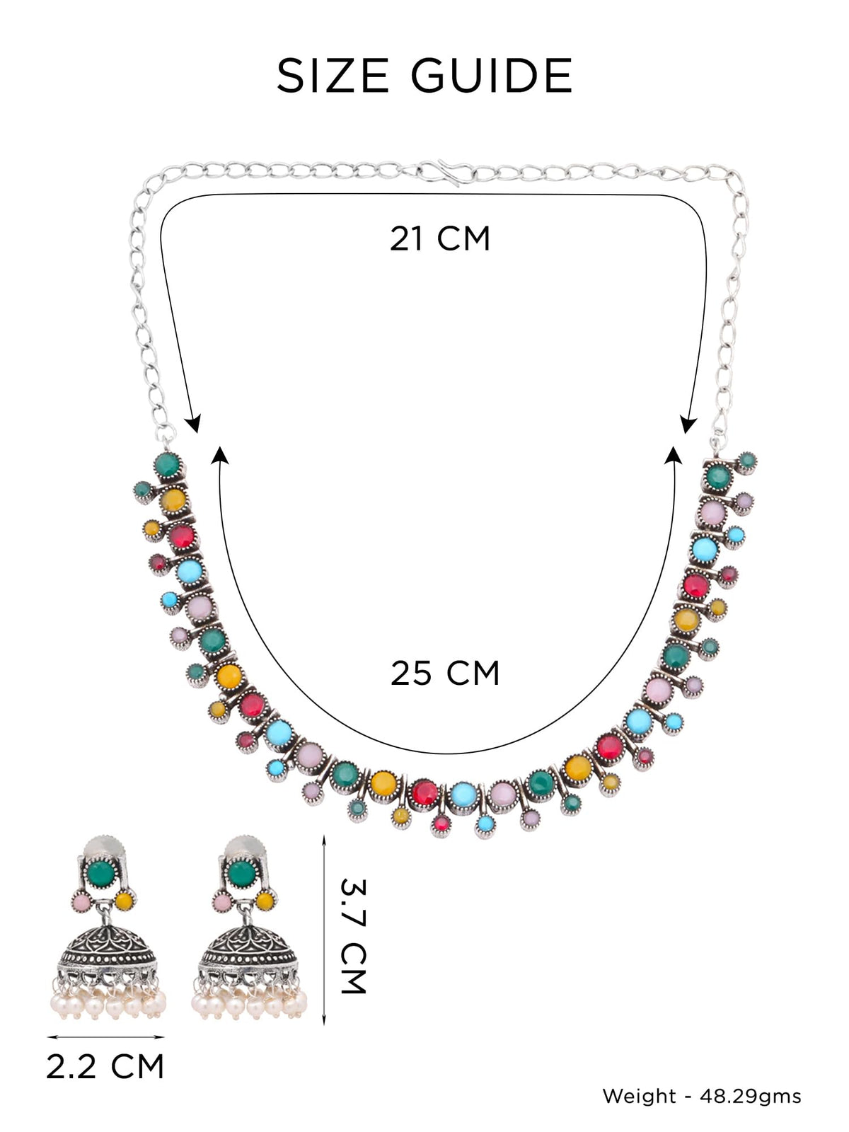 Yellow Chimes Multicolor Stone Jewellery - Ideal birthday gift
