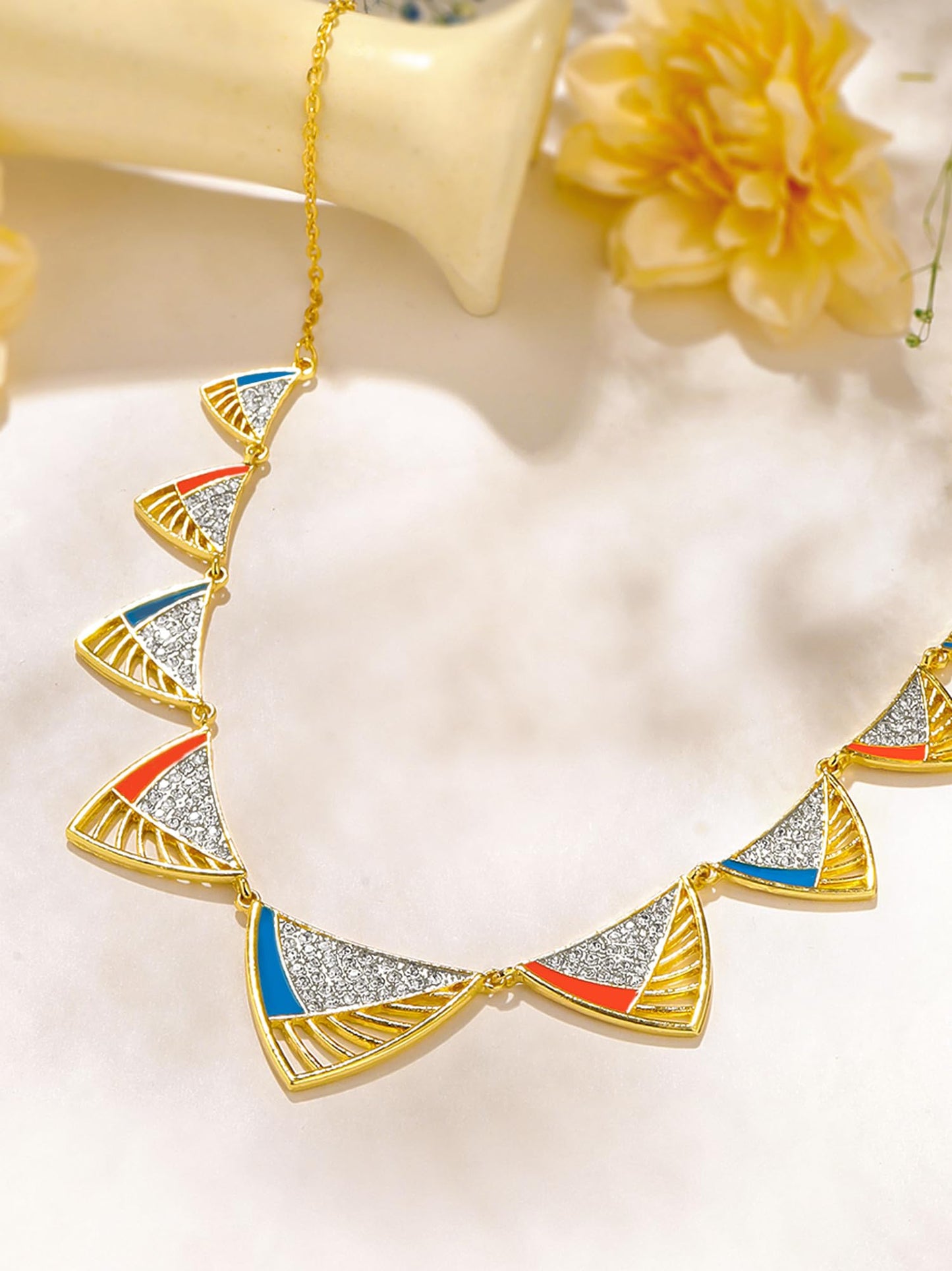 Gold plated choker by Yellow Chimes - for casual wear