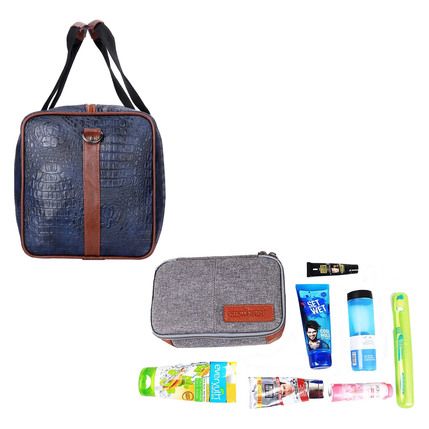 Clownfish faux leather travel duffle - stylish weekend getaway