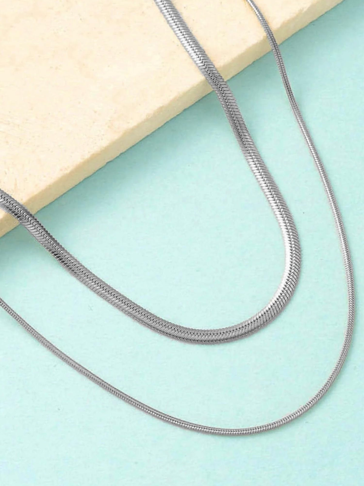 Yellow Chimes silver neck chain - elegant gift for men