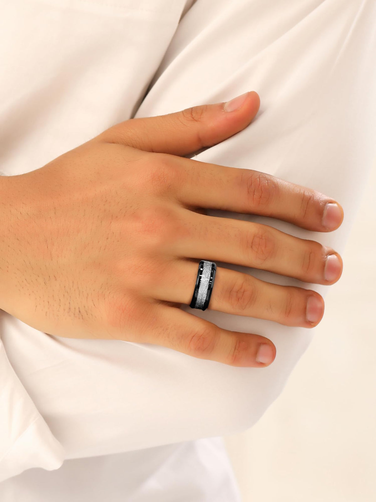 Yellow Chimes black ring - stylish addition to traditional outfits