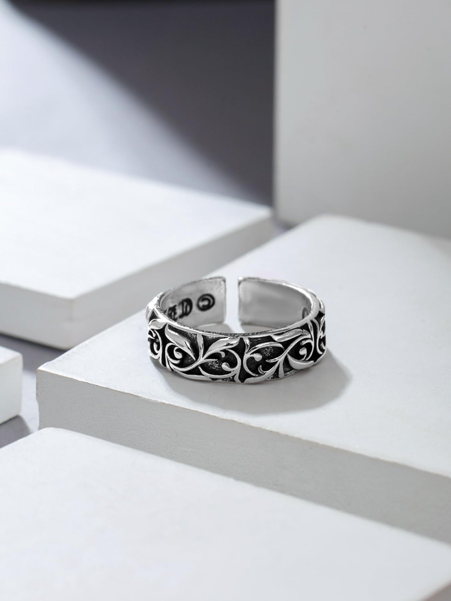 Yellow Chimes Silver Band Ring - Stylish office wear