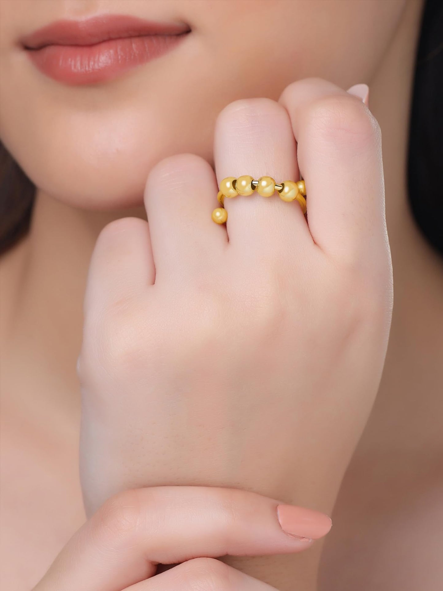 Yellow Chimes Finger Ring - Romantic Date Night