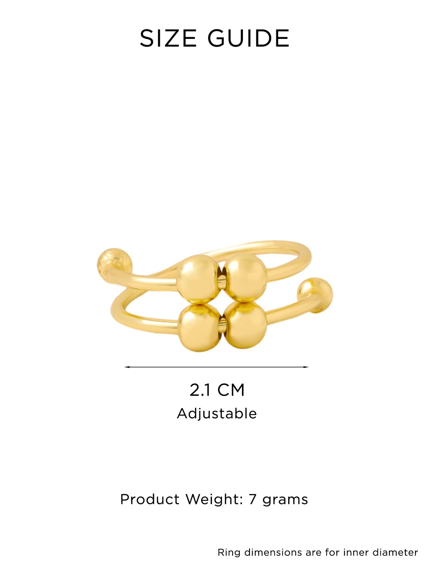 Yellow Chimes Statement Ring - Gift for Girls