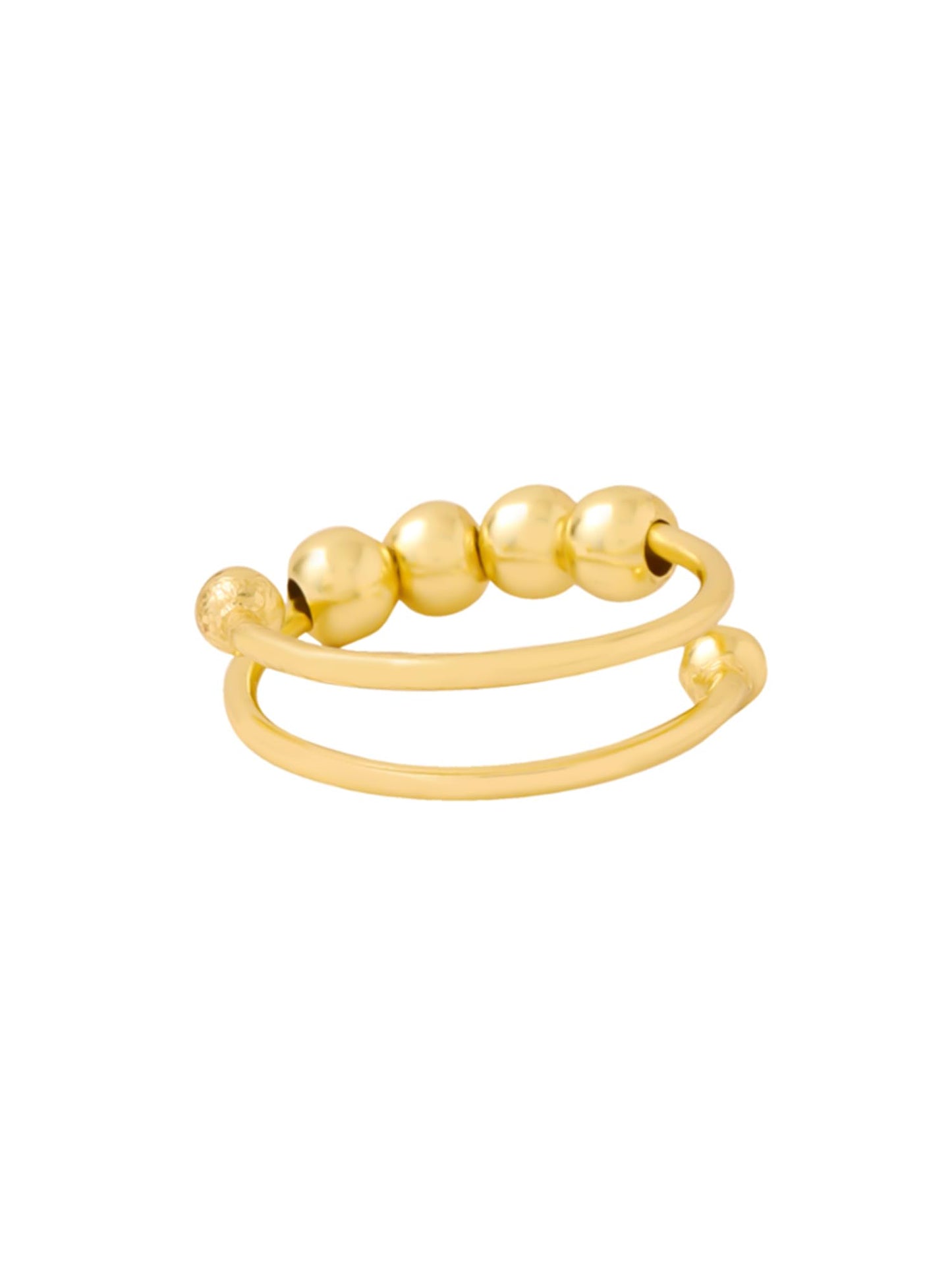 Yellow Chimes Adjustable Golden Ring - Daily Wear Elegance