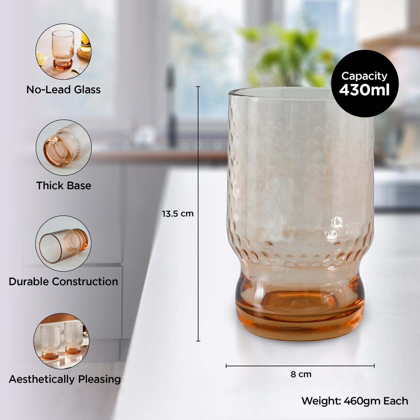 UMAI stylish drinking glasses - versatile for all beverages