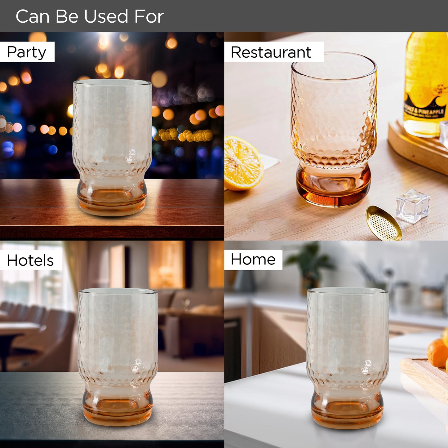 UMAI 430ml amber glasses - ideal for home entertaining