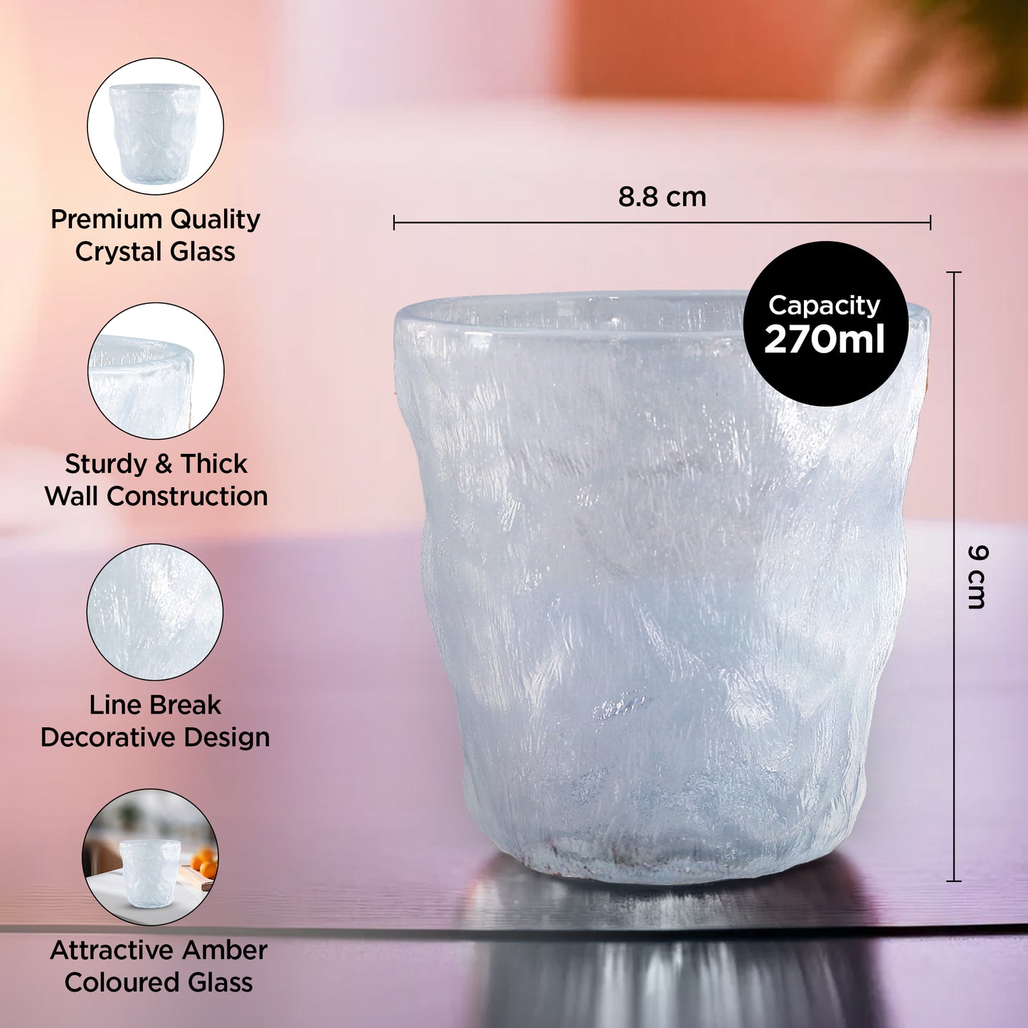 UMAI lead-free glass - Ideal for cold drinks