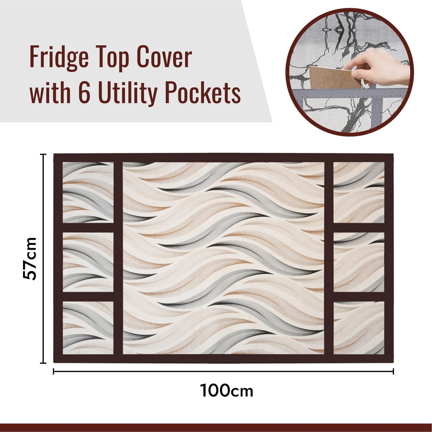 Kuber Industries fridge top cover - Easy to clean and install