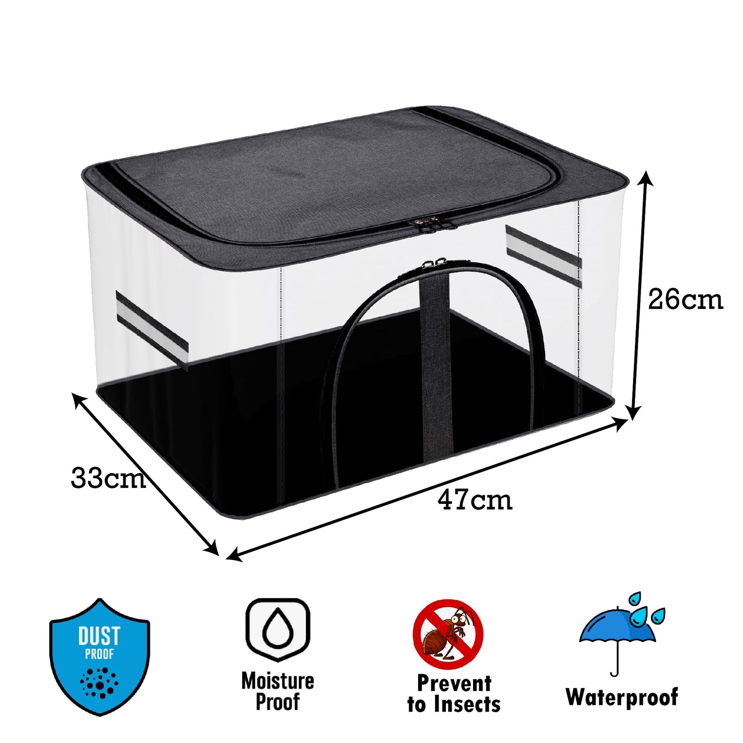 Kuber Industries transparent storage box - neat home storage