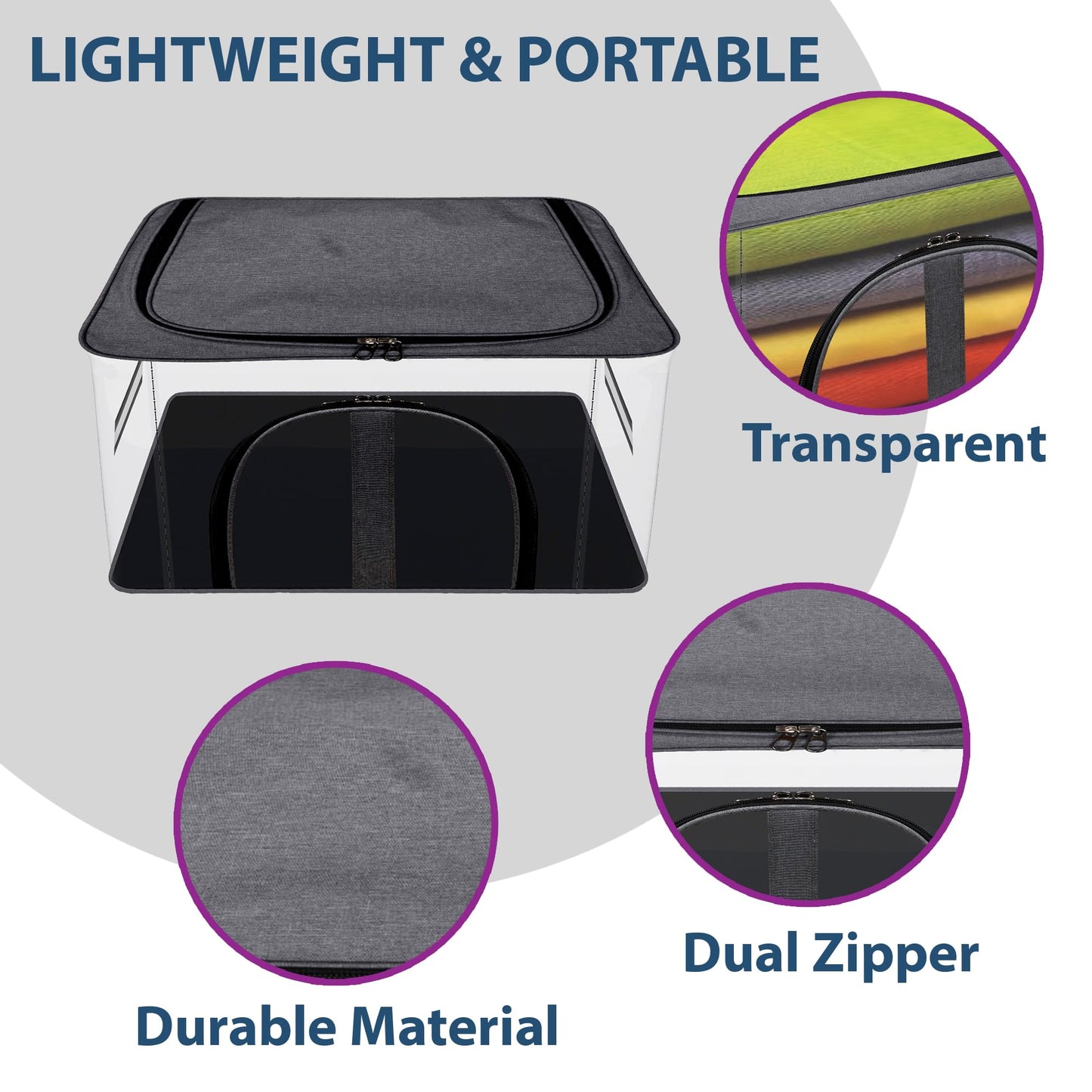 Kuber Industries transparent storage box - dust protection