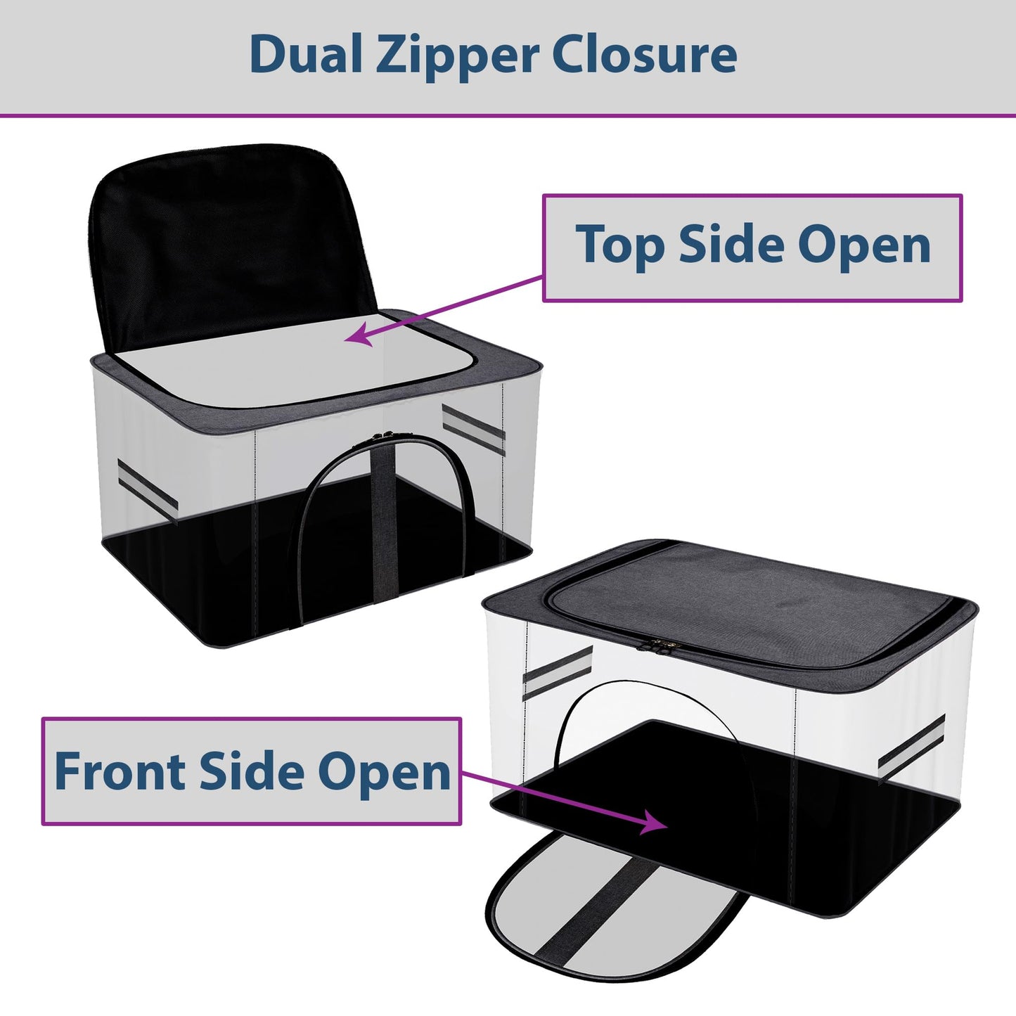 Kuber Industries transparent storage box - underbed storage