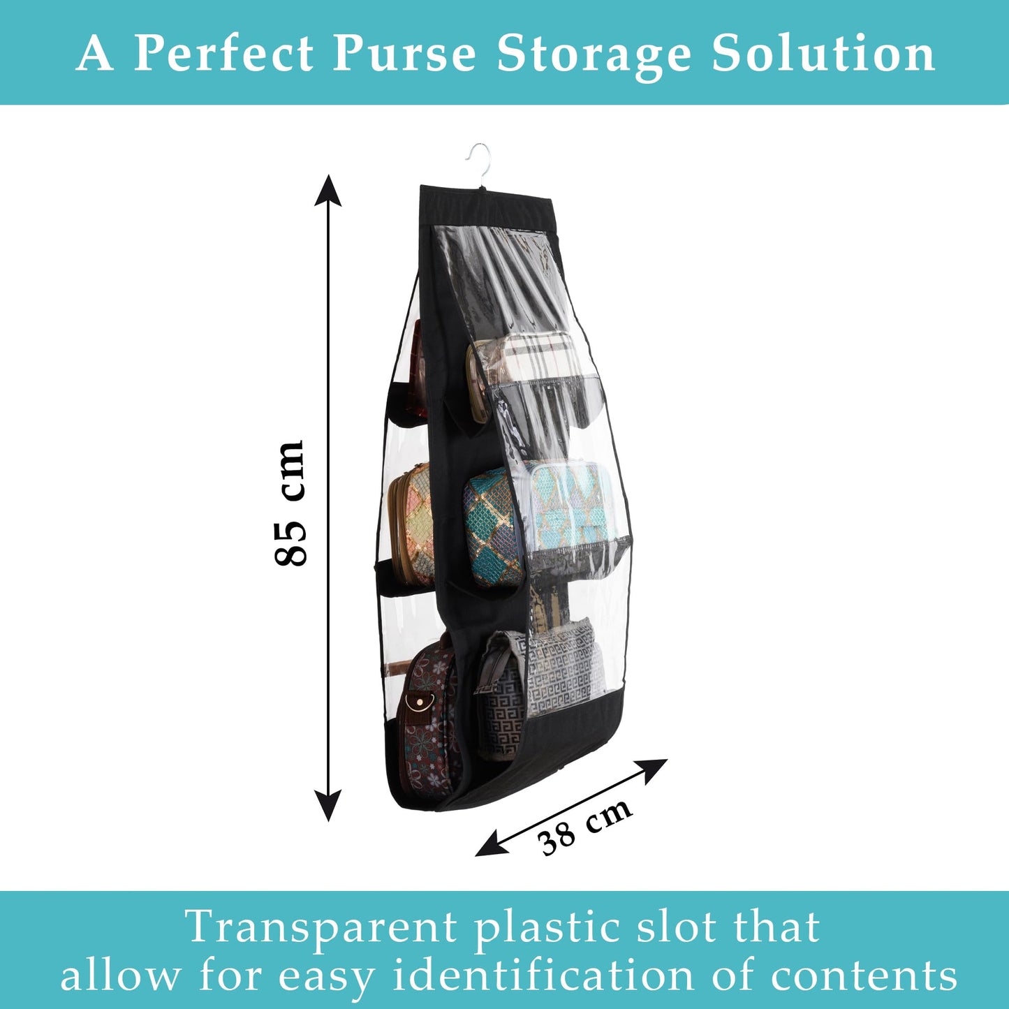 Kuber Hanging Organizer - Clear pocket organizer for easy access