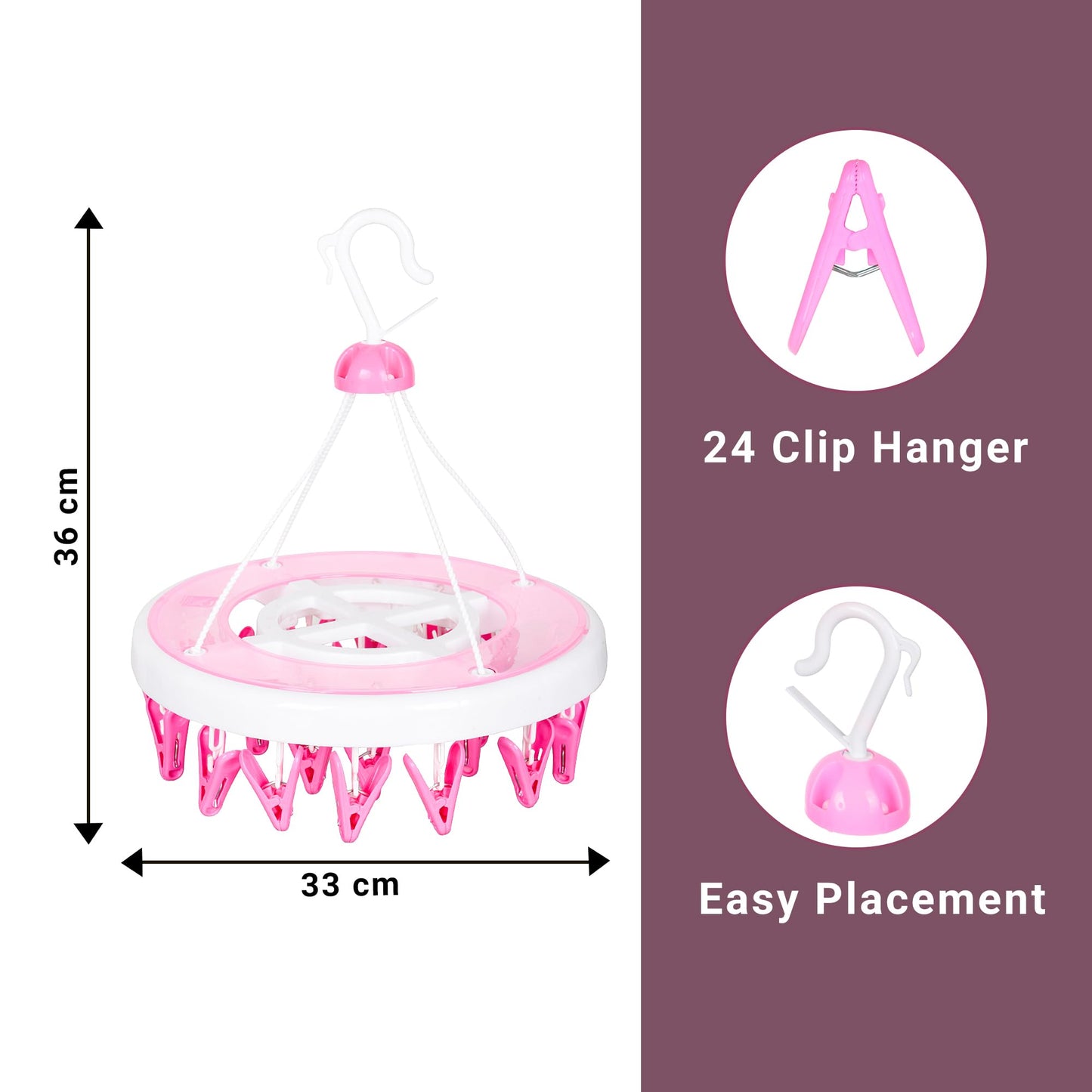 Kuber Industries plastic drying hanger - drying delicate lingerie