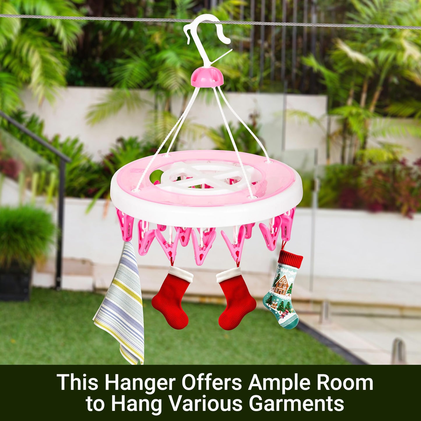 Kuber Industries 24 clips hanger - compact design for small spaces