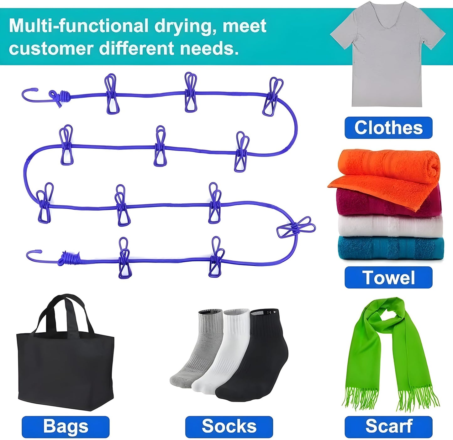 Kuber Industries drying rope - Easy to install in gardens