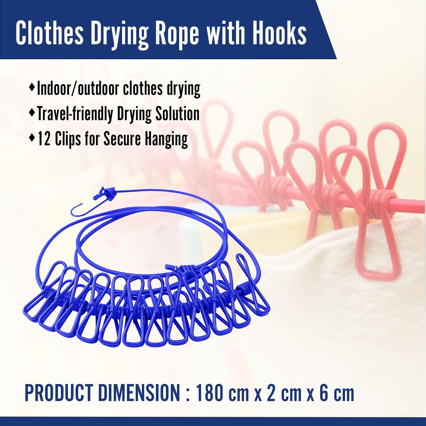 Kuber Industries drying rope - Ideal for indoor use