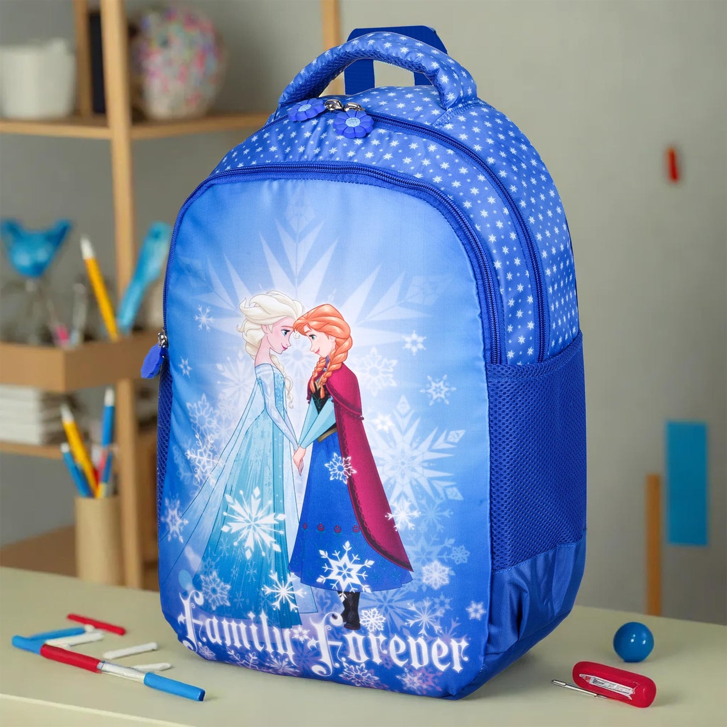 Kuber Industries Disney Frozen Backpack - Durable material