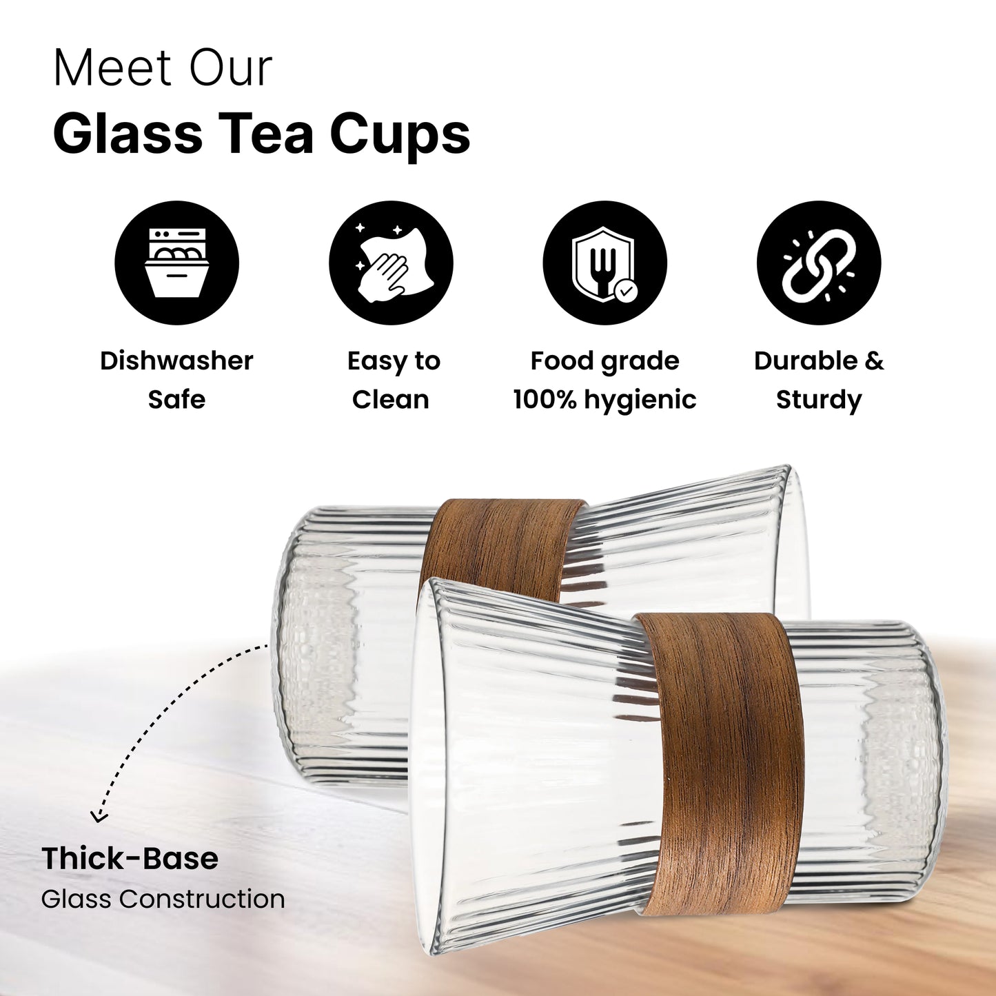 UMAI stylish glass mug - versatile for cold drinks