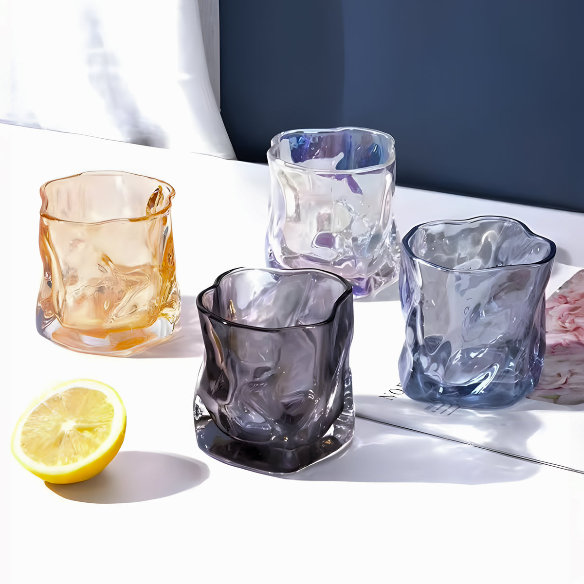 The Better Home Umai Whiskey Glasses - Multicolor Set