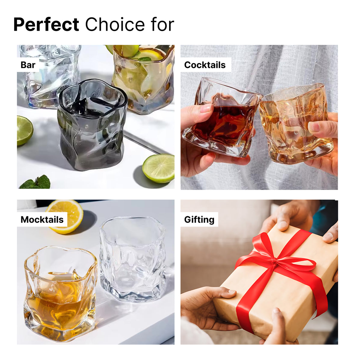 The Better Home Umai Whiskey Glasses - Stylish Barware