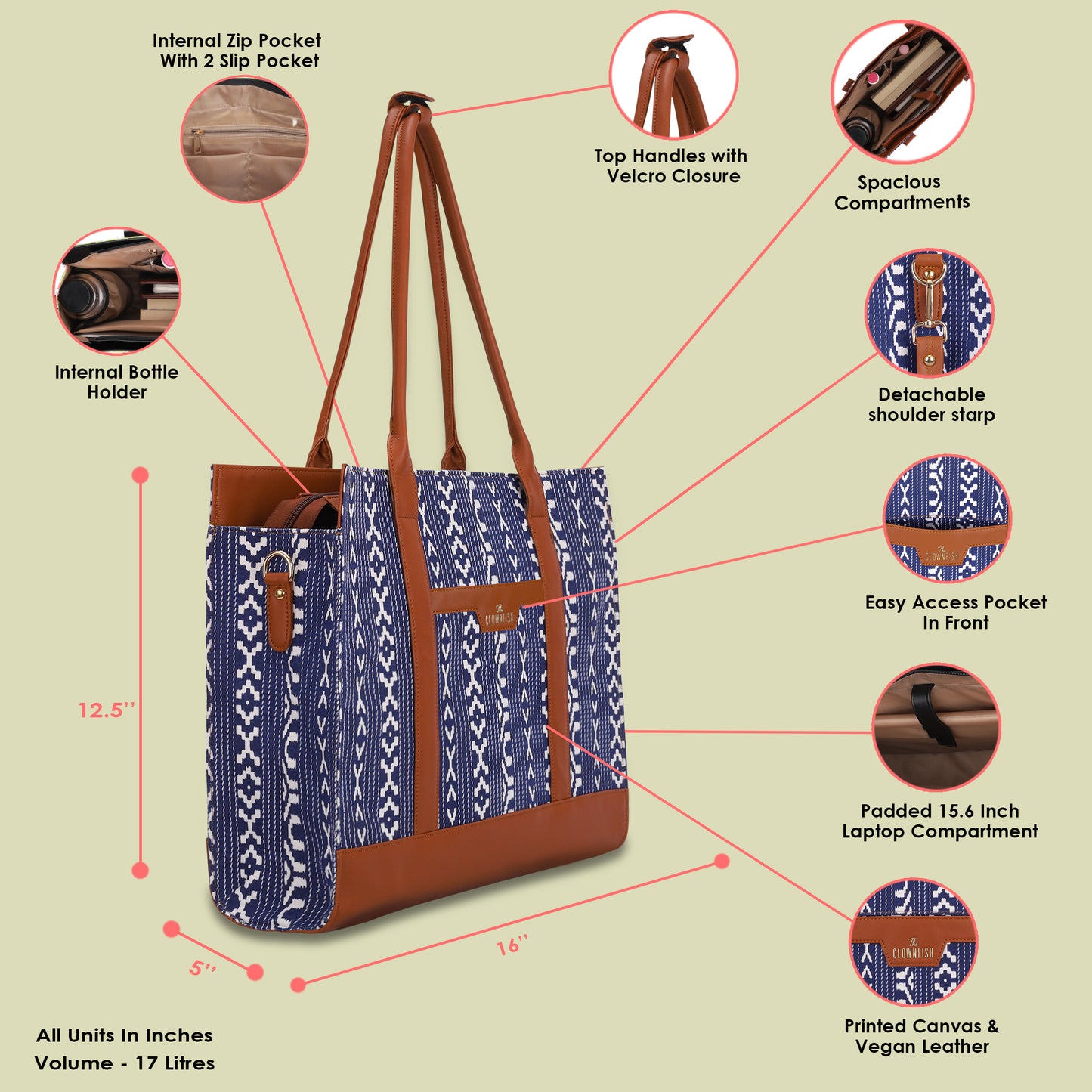 Clownfish women's handbag - travel accessory