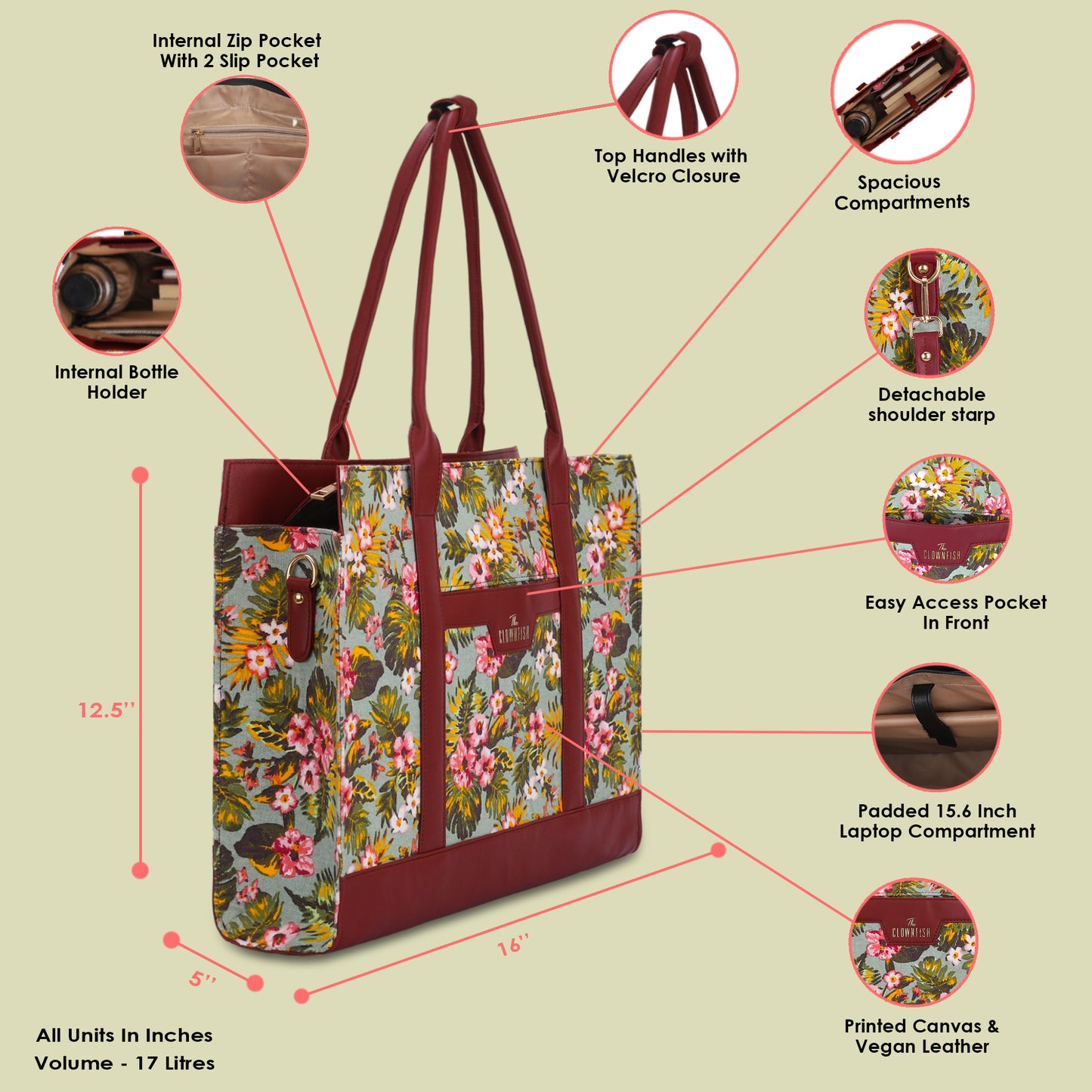 Clownfish Laptop Tote - Perfect for college students