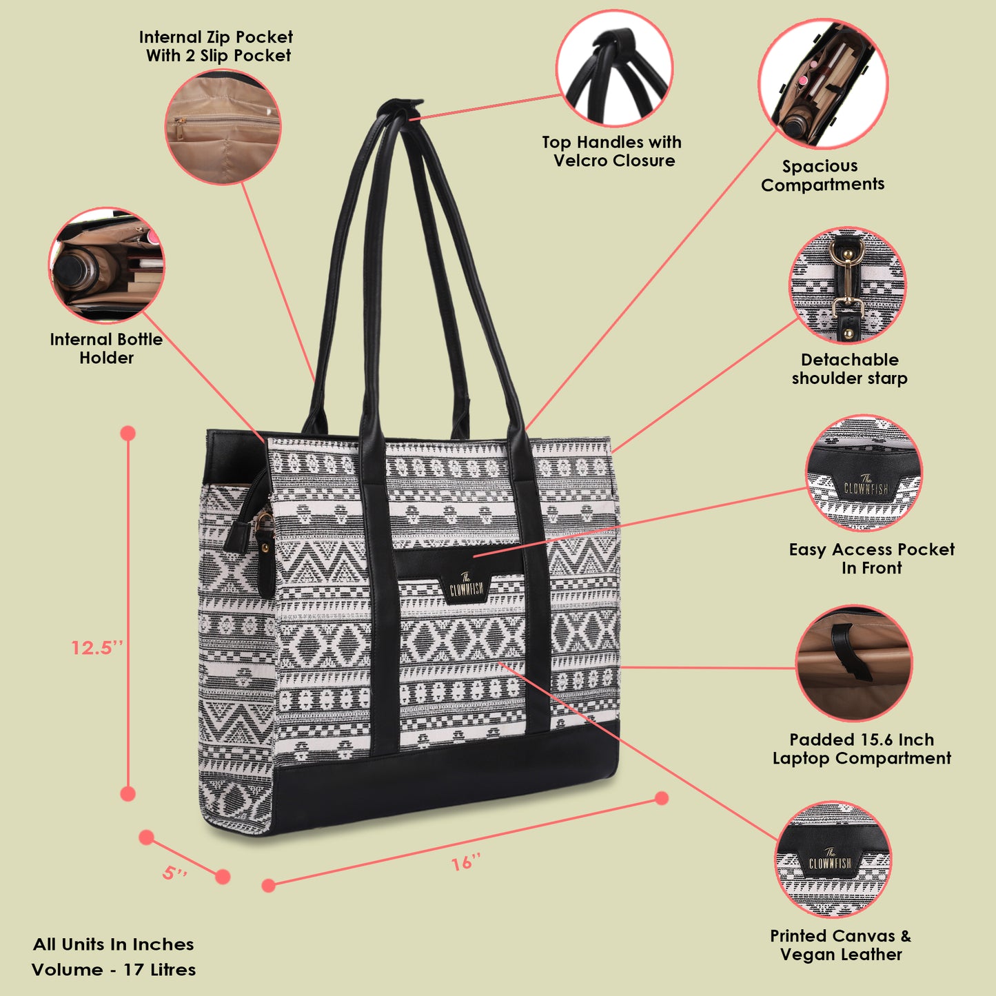 Clownfish Laptop Handbag - Travel companion