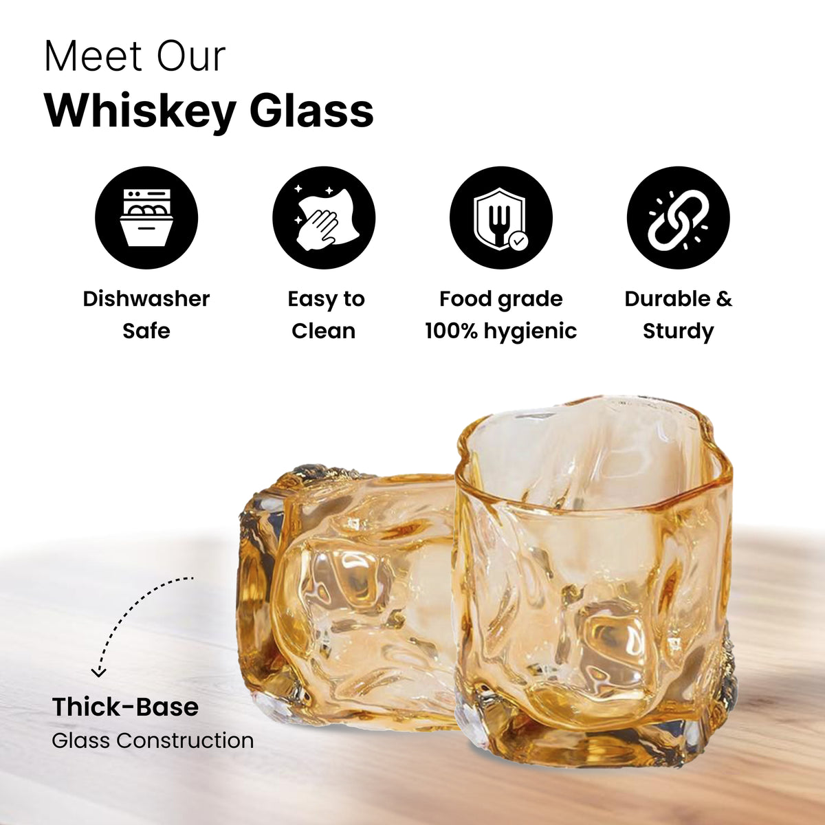 The Better Home Umai Whiskey Glasses - Gift for Drink Lovers