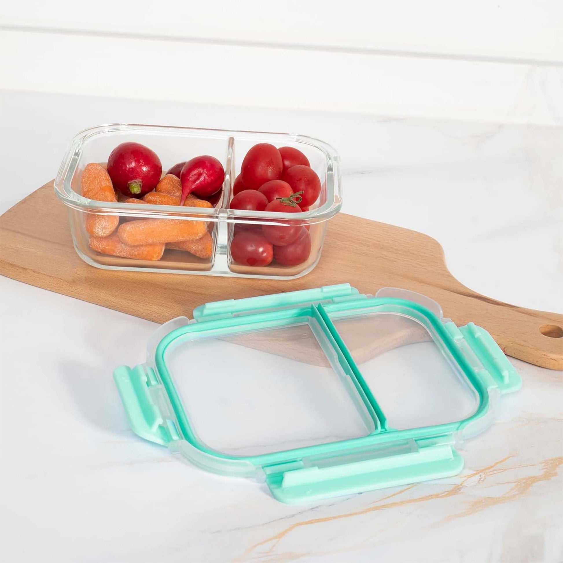Buy Borosilicate Glass Tiffin Box LeakProof, Airtight Seal The